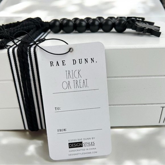 NWT Rae Dunn ‘Trick or Treat’ Faux Book Stack Decor - Picture 2 of 9